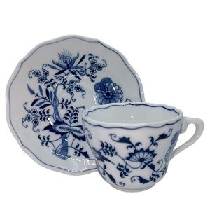 BLUE DANUBE TEACUP AND SAUCER VINTAGE RETIRED PATTERN